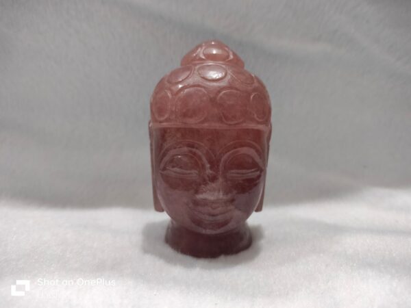 Strawberry Quartz Buddha Head