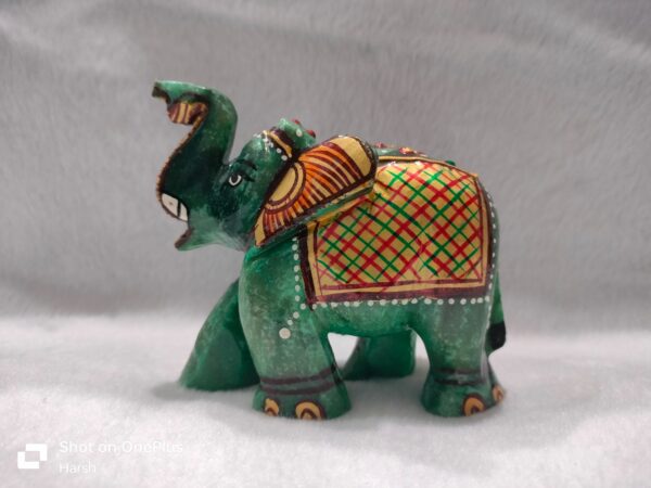 Green Zade Painting Elephant