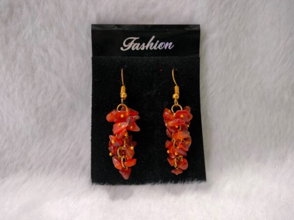 Red Carnelian Uncut Earing
