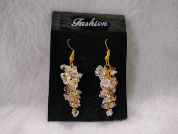 Clear Quartz Uncut Earing