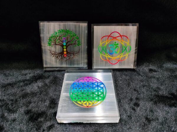 Selenite Organ Sticker Plate