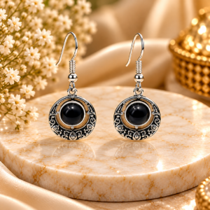 Black Agate Earing