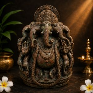 Indian Ruby Ganesh Ji 5 Mukhi