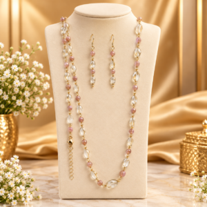 Clear Quartz + Rose Quartz 3 Pcs Set