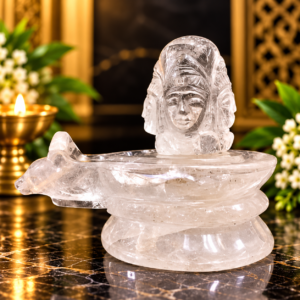 Clear Quartz Shivling Pashupati Nath Ji