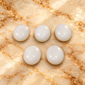 White Agate Luck Ring Stone