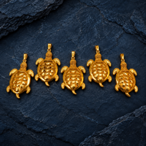 Golden Metal Tortoise Pendant