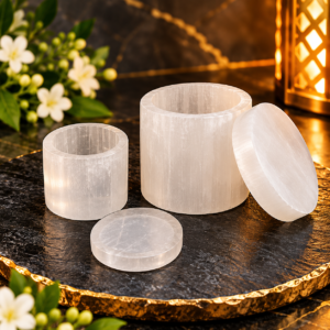 Selenite Round Box