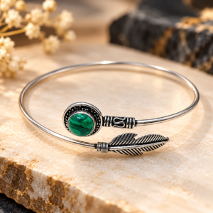 Malachite Metal Kada