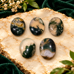 Moss Agate Luck Ring Stone