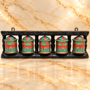 Nepali Prayer Wheel With Coral And Turquoise