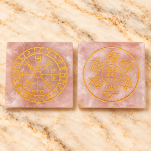 Rose Quartz Carving Plate