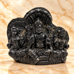 Vishnu Ji , Laxmi Ji , Bhudevi Ji  Hand Carved In Shaligram