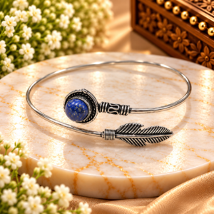 Sodalite Metal Kada