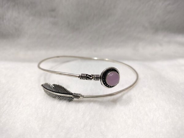Rose Quartz Metal Kada