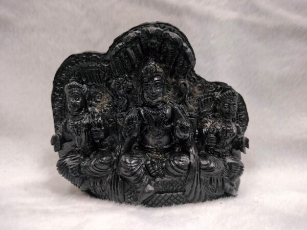 Vishnu Ji , Laxmi Ji , Bhudevi Ji  Hand Carved In Shaligram