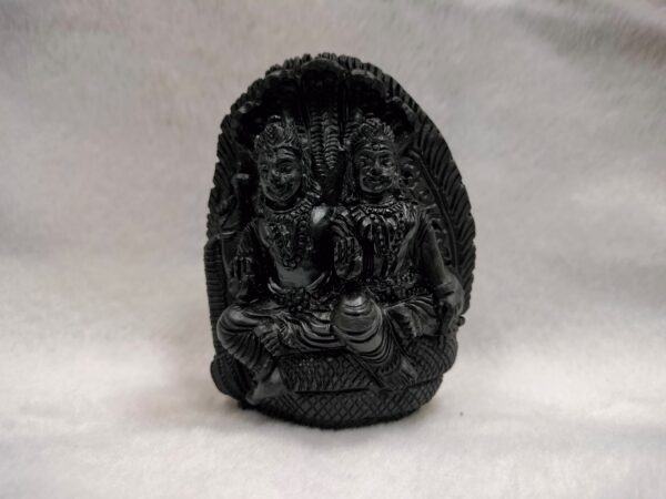 Vishnu Bhagwan & Laxmi Ji Hand Carved In Shaligram