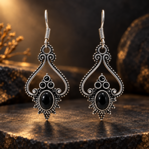 Black Agate Earing