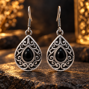 Black Agate Earing