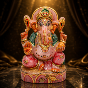 Rose Quartz Painting Ganesh Ji