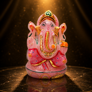 Rose Quartz Painting Ganesh Ji