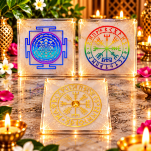 Selenite Organ Sticker Plate