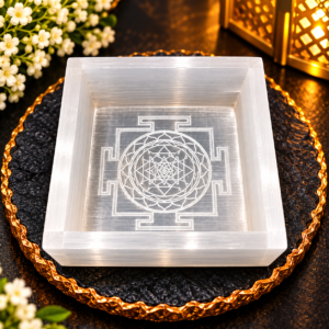 Selenite Carving Shreeyantra Box