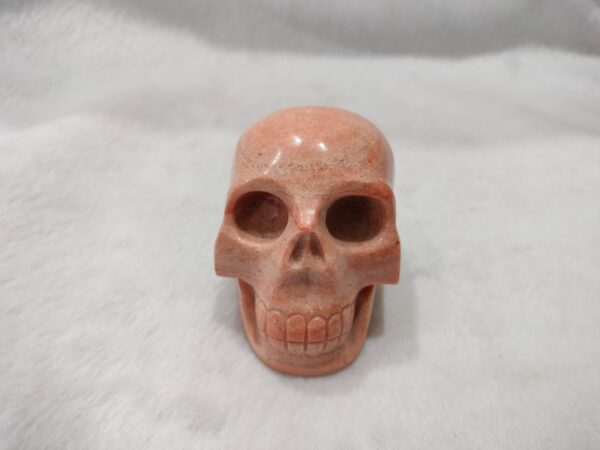 Peach Moonstone Skull