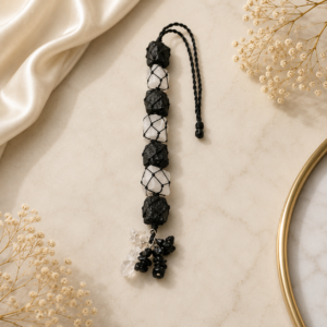 Selenite + Tourmaline Hanging