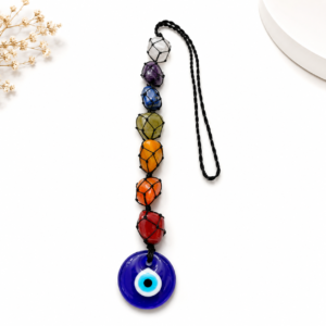 7 Chakra Tumble Hanging With Evil Eye