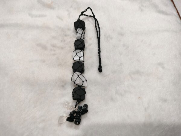 Selenite + Tourmaline Hanging