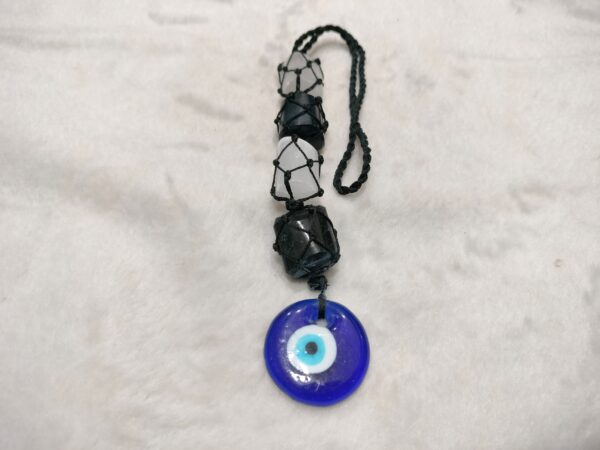 Selenite + Tourmaline Tumble Hanging