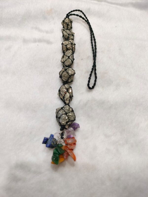 Pyrite Hanging With 7 Chakra Chips