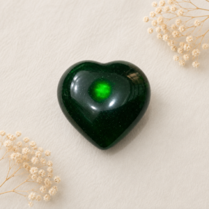 Green Obsidian Heart Stone