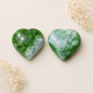 Green obsidian Heart Stone