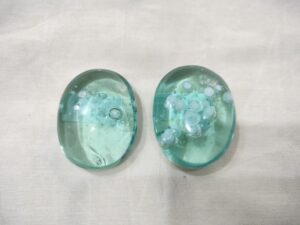 Green obsidian Palm Stone