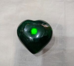 Green Obsidian Heart Stone
