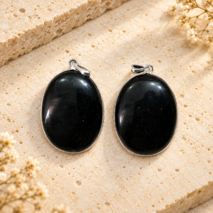 Black Obsidian Oval Pendant