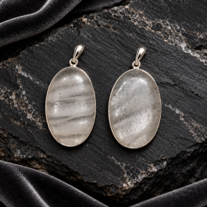 Clear Quartz Oval Pendant