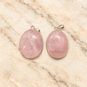 Rose Quartz Oval Pendant
