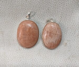Peach Moonstone Oval Pendant