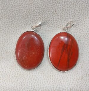 Red Jasper Oval Pendant