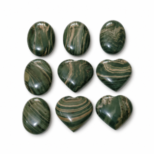 Melarite Heart & Palm Stone